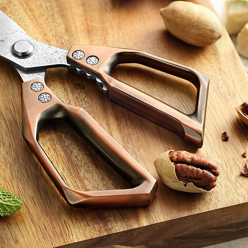 HEZHEN Multi-functional 110 Layers Damascus Steel Kitchen Scissors