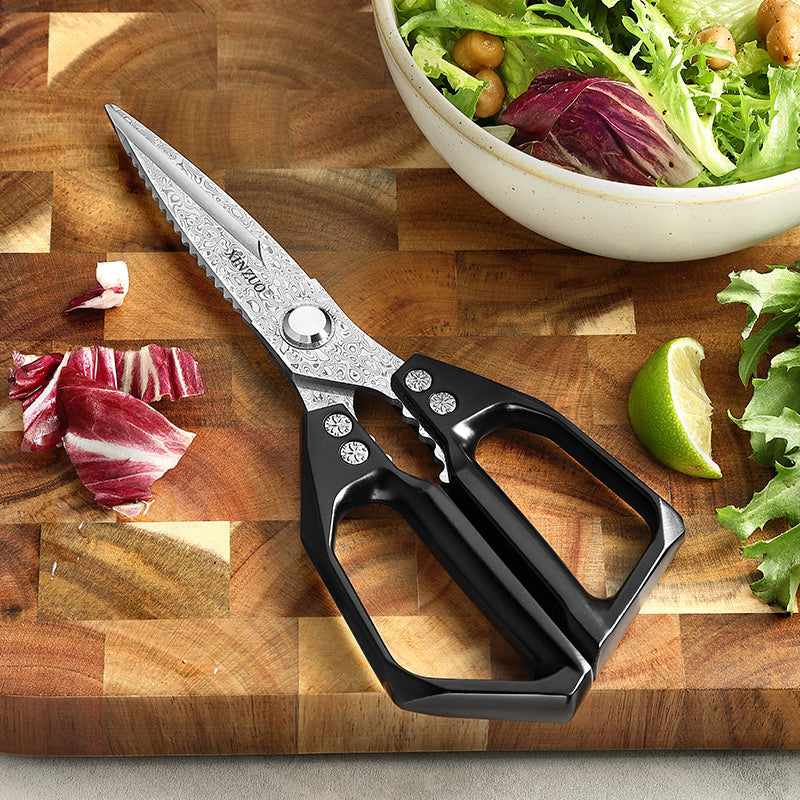 XINZUO Multi-functional 110 Layers Damascus Steel Kitchen Scissors