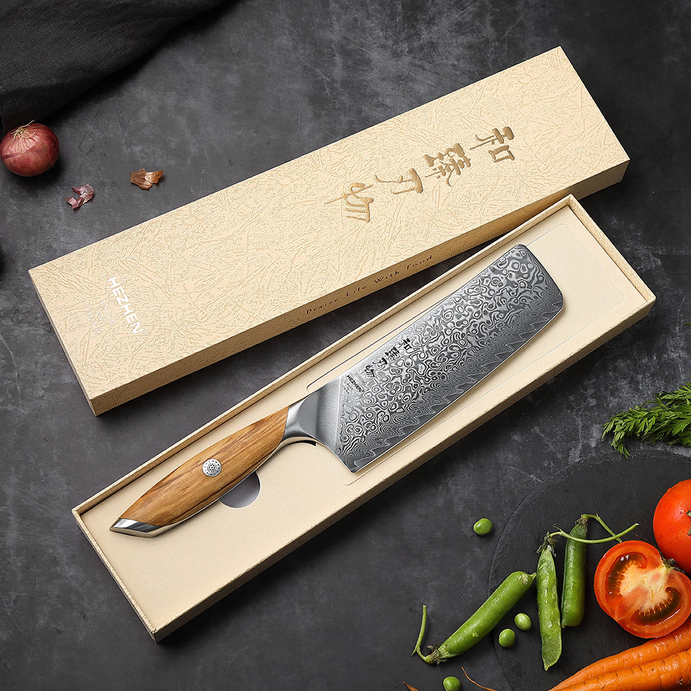 HEZHEN X01 - 8.5" Chef & 7" Nakiri & 5" Utility bundle