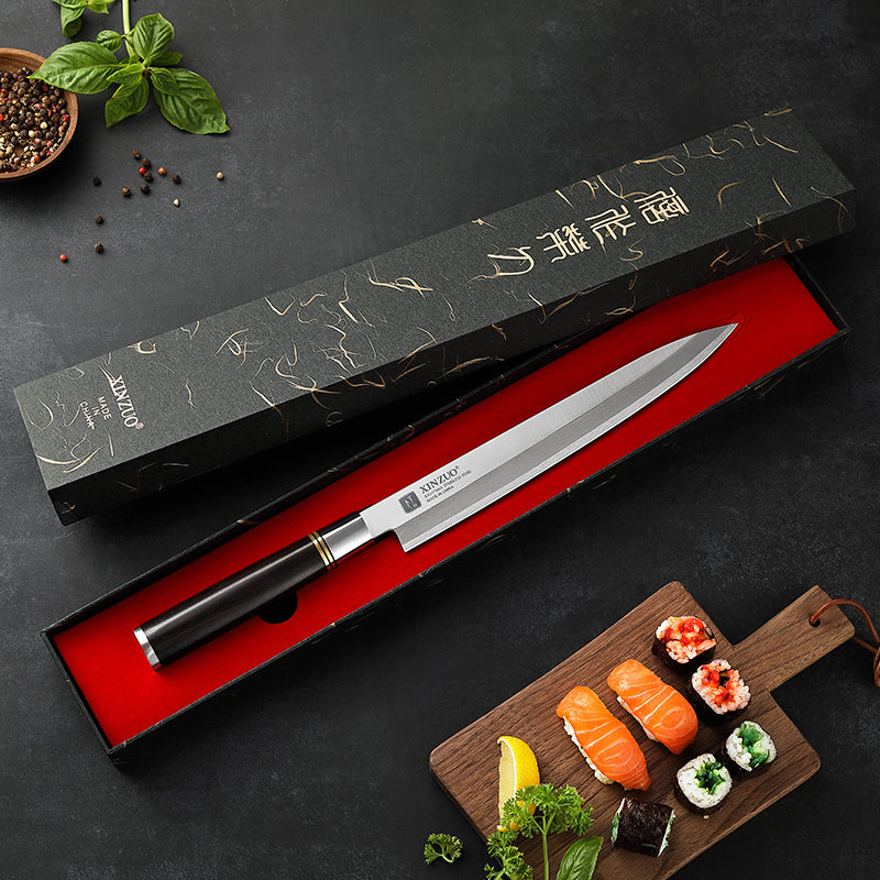 XINZUO SE - 7" Deba Knife & 240mm Yanagiba & 1K/5K Whetstone Bundle