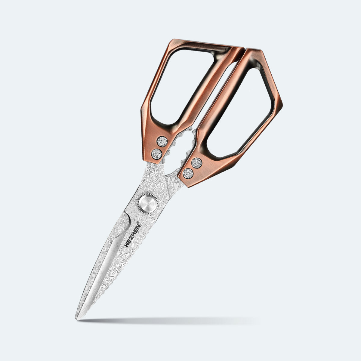 HEZHEN Multi-functional 110 Layers Damascus Steel Kitchen Scissors