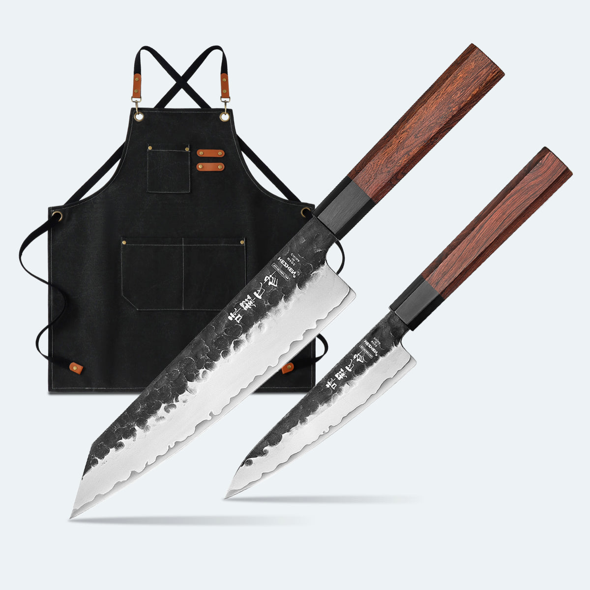 HEZHEN PM8S - 8.5" Kiritsuke & 5.5" Utility & Apron bundle