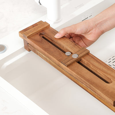 XINZUO Adjustable Whetstone Holder – Non-Slip Acacia Wood Sharpening Stone Base
