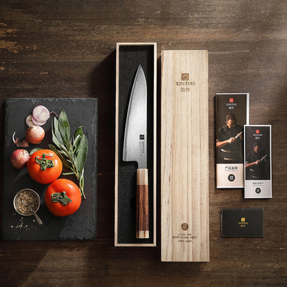 XINZUO X05Z- 8.5"Chef, 7"Nakiri and 6.5"Utility knife Bundle