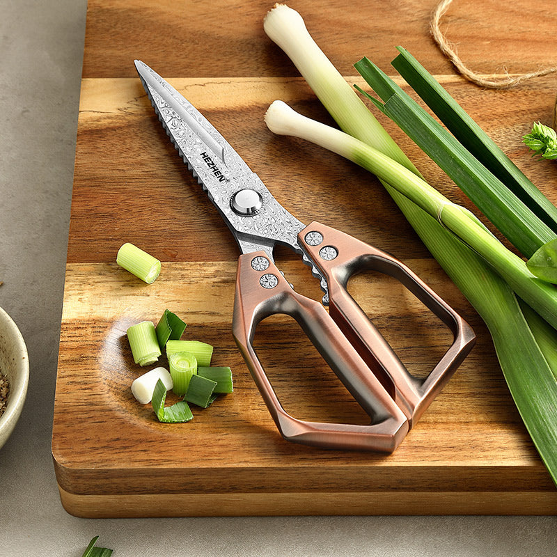 HEZHEN Multi-functional 110 Layers Damascus Steel Kitchen Scissors