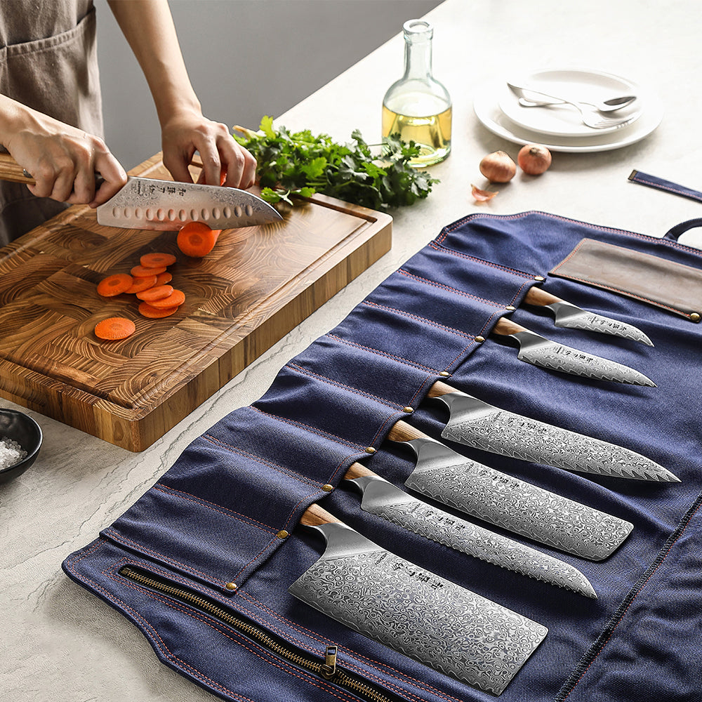 HEZHEN - Chef knife roll bag - Blue