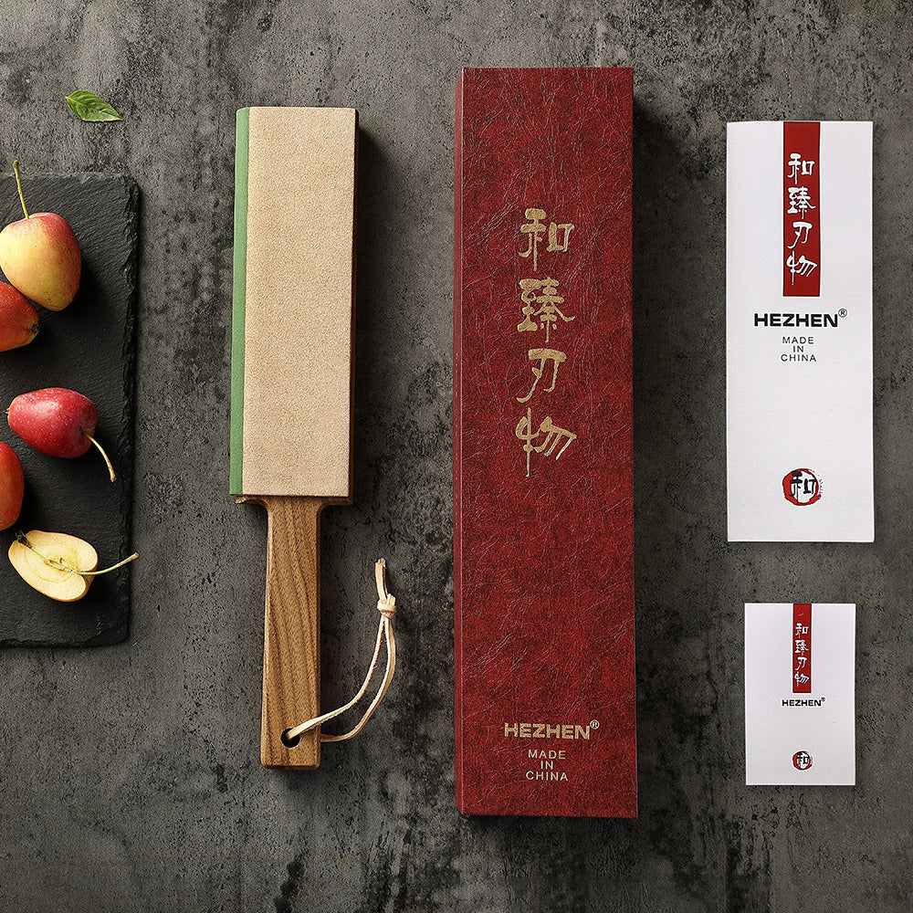 HEZHEN - Double sided Leather strop for Knife