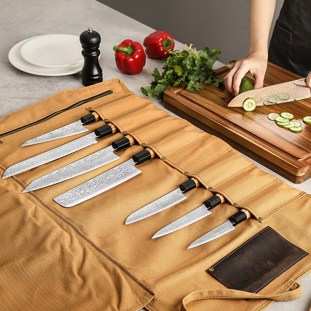 XINZUO - Chef knife roll bag - Khaki