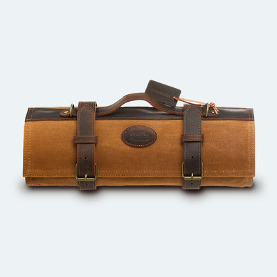 HEZHEN - Chef knife roll bag with Shoulder Strap - Mocca