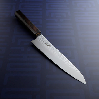 Hatsukokoro Hayabusa VG-10 Tsuchime - Gyuto 210mm Ebony handle