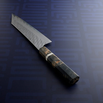 Nigara Hamono Migaki Tsuchime Damascus VG10 - Kiritsuke 210mm Maple burl handle