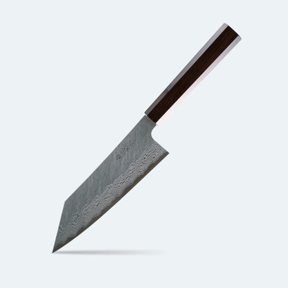 Nigara Hamono Migaki Tsuchime Damascus VG10 - Bunka 180mm Ebony handle