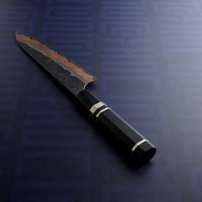 Nigara Hamono Yorokobi SLD Copper Damascus - Gyuto 210mm Ebony Handle