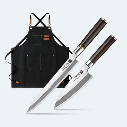 XINZUO SE - 7" Deba Knife & 240mm Yanagiba & Apron Bundle