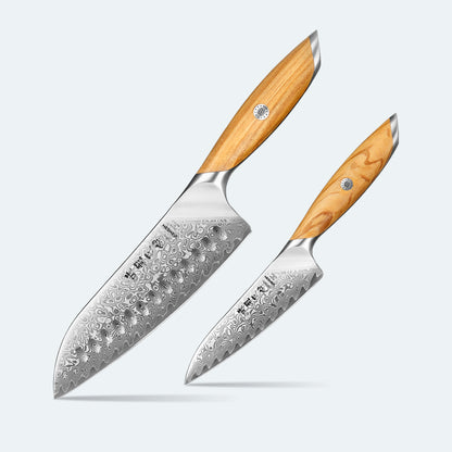 HEZHEN X01 - 7" Santoku & 5" Utility bundle